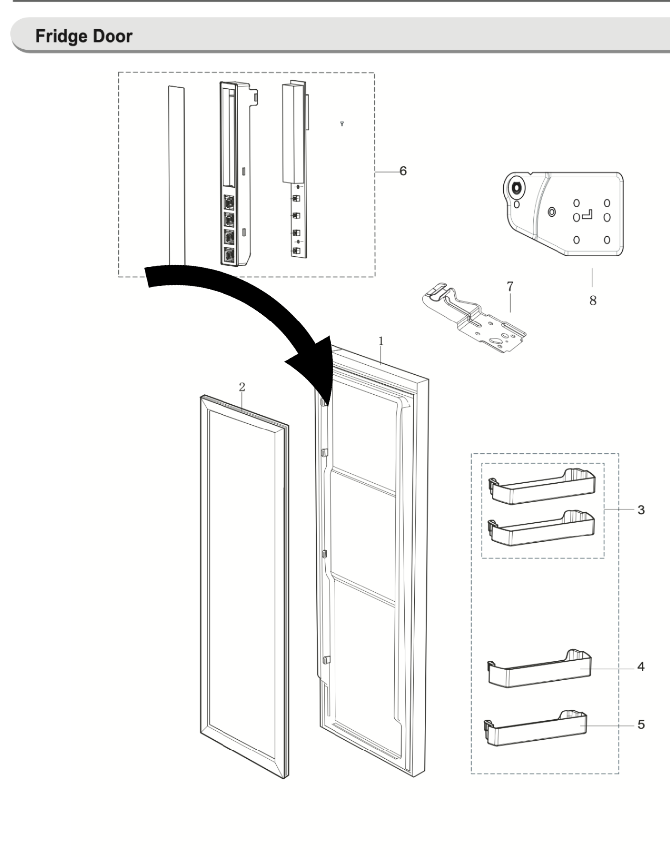 Samsung  Fridge DOOR SRS583NLS RS552NRUSL/SA,_description(1)