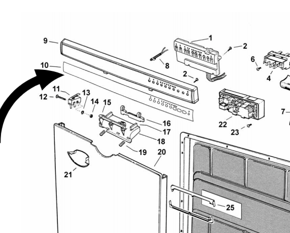 Fisher Paykel Dishwasher Handle Decal White 521234_description(1)