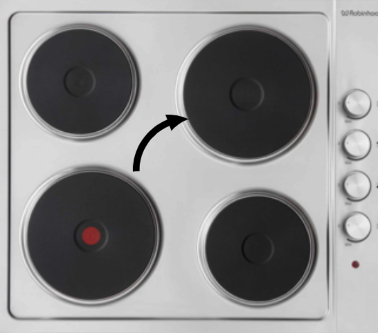 Robinhood Cooktop Solid Element 1300W Watt Large HEAC604SKSS, HEAC604, 180mm_description(1)