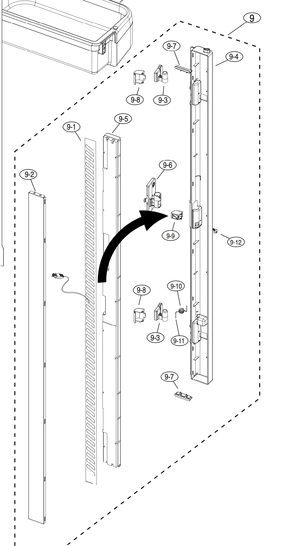 Samsung fridge French door MIddle hinge CASE CAP, *1701A_description(1)
