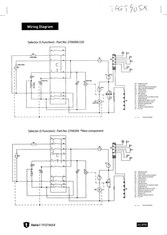 Tisira TFGT905X OVEN MULTIFUNCTION SWITCH,_description(4)