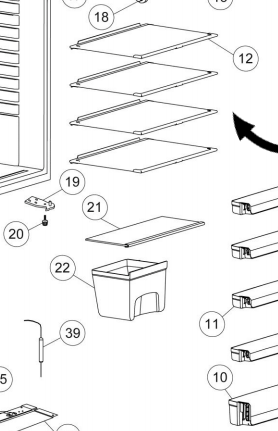 Haier Fridge shelf  Middle or upper shelf HRZ-241,   *00002_description(1)