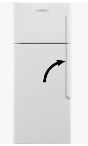 Elba fisher paykel fridge door Handle Large TALL Curve Plastic LEFT HINGED_description(1)