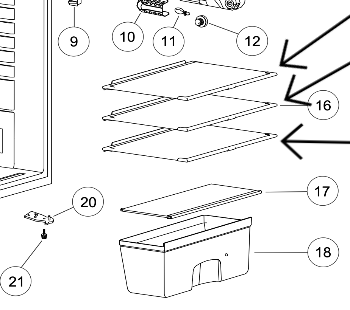 Haier Fridge shelf  Middle or upper shelf HRZ-241,   *00002_description(2)