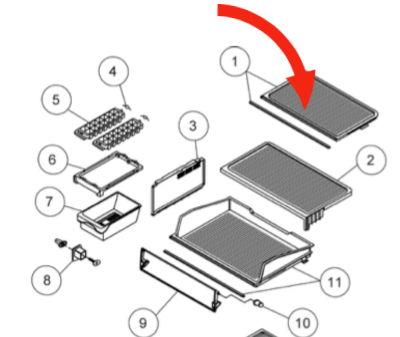 Haier Freezer TOP Shelf HTMR315wh, HTMR315SS,_description(1)