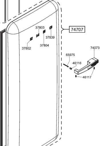 Smeg Fridge Door Handle Left Hinge door FAB28LV1,_description(1)