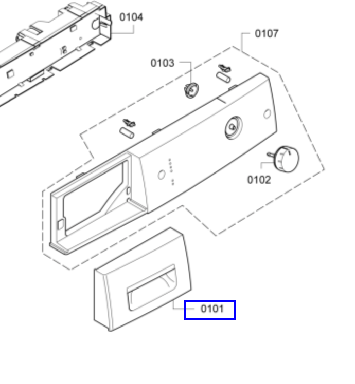 Bosch Dryer water tank Cover Handle WTE84100AU/02, ***641266_description(1)