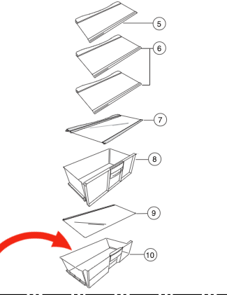 Panasonic Fridge FREEZER Bin NR-BY552XSAU NR-BY552XWAU NRBY552XSAU NRBY552XWAU CNRAH-261152 CNRAH261152,_description(1)