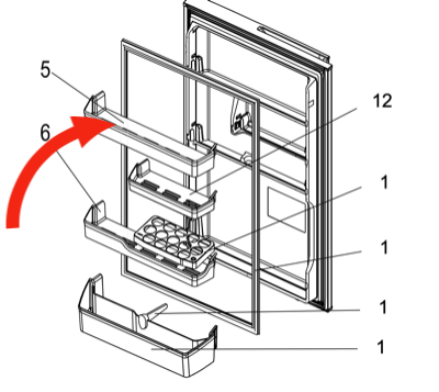 Mitsubishi Fridge Upper Shelf MR-CGX492EP-GSL-A2_description(1)