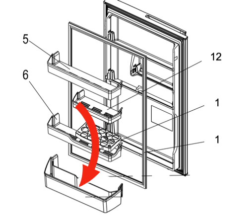 Mitsubishi Fridge Shelf  Bottle Shelf  MR-CGX492EP-GSL-A2,_description(1)