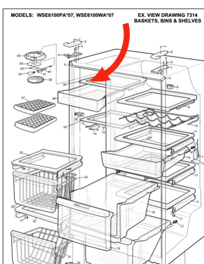 Westinghouse and Simpson and Electrolux Freezer glass shelf Top 1460505_description(1)