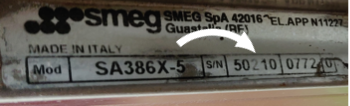 Smeg Oven door outer Glass external Glass SA386X-5, Made Before 28-03-2004_description(1)