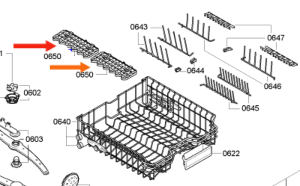 Bosch Dishwasher wine glass rack , Glass Holder upper Basket , ***45105_description(1)