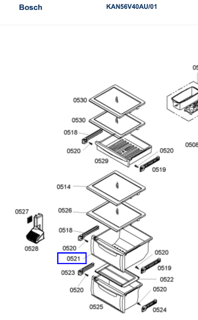  Bosch fridge Section Middle or Upper veggie bin ***_description(2)