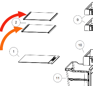 Haier Fridge FRIDGE Middle Shelf HRF454TW, HRF454TS, 61250, 61251, 62193, HRF454TW2,_description(1)