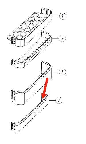 samsung fridge door Lowest shelf RT2ASDSW1/XSA SR216NME SR215MW SR237NME SR236MW,_description(1)
