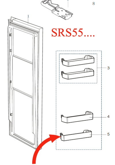 Samsung fridge BOTTLE GUARD Shelf Tray_description(2)