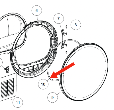 Haier Fisher Paykel Dryer SEAL DOOR INNER_description(1)